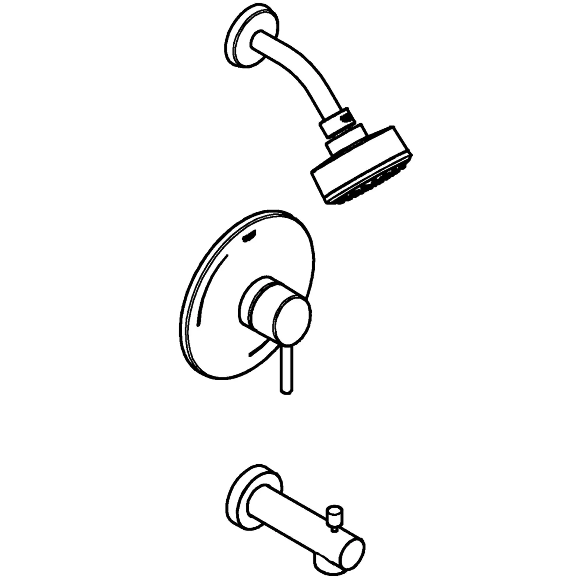 Pressure Balance Valve Tub/Shower Combo